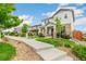 Attractive street view showcasing well-maintained homes with landscaped yards and sidewalks, creating a welcoming neighborhood ambiance at 11761 Cord Grass Way, Parker, CO 80138