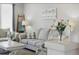 Comfortable living room with a cozy couch, decorative ladder, and floral accents at 1673 Morningview Ln, Castle Rock, CO 80109