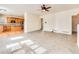 Bright, open floor plan connects the living area to the kitchen and entry for easy living at 18338 E Powers Pl, Centennial, CO 80015