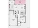 Detailed first floor plan featuring kitchen, dining, great room, flex, and 3 car tandem garage at 4284 Ridgewalk Pt, Castle Rock, CO 80108