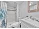 Fresh bathroom featuring a walk-in shower, and a modern vanity at 4726 S Taft St, Morrison, CO 80465