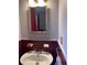 Bathroom with a framed mirror, white sink, and a tiled backsplash at 1473 S Monaco S Pkwy, Denver, CO 80224