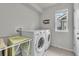 Convenient laundry room with modern washer and dryer at 10913 Ledges Rd, Parker, CO 80134