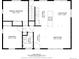 Detailed floor plan showcasing layout of rooms, including kitchen, bedroom, bath, and living areas at 1568 S Dudley Ct, Lakewood, CO 80232