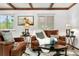Cozy seating area with leather furniture and a stylish coffee table at 16308 E Wyoming Dr, Aurora, CO 80017