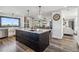 Open-concept kitchen with a large island, modern appliances, and seamless flow to dining area at 7388 S Ireland Cir, Centennial, CO 80016