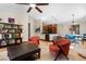 Open-concept living area features seamlessly connects dining area and modern kitchen at 209 American Way, Breckenridge, CO 80424