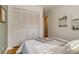 Bedroom featuring closet and modern decorative accents at 1060 Grove St, Denver, CO 80204