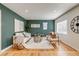 Bright living room with hardwood floors, stylish furnishings, and a large window at 1060 Grove St, Denver, CO 80204