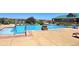 Outdoor pool and spa with lounge seating and lovely views of the surrounding community at 8525 E 149Th Dr, Thornton, CO 80602