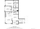 Upstairs floor plan showcasing the primary bedroom, kitchen, living room, and balcony at 7130 Simms St # 206, Arvada, CO 80004