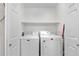Efficient laundry room featuring a modern washer and dryer with ample space for storage at 2985 W 46Th Ave, Denver, CO 80211