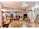 Finished basement with a living area and a dining table, perfect for entertaining guests at 3375 Starry Night Loop, Castle Rock, CO 80109