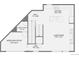 Layout of the house floorplan featuring a bedroom, kitchen, living room, hall, laundry and staircase at 701 E 24Th Ave, Denver, CO 80205