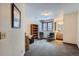 Finished basement with carpet floors, a window, and a vanity at 1662 Gore Dr, Larkspur, CO 80118