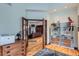 Elegant room showcases a glimpse into the living area through opened French doors at 1662 Gore Dr, Larkspur, CO 80118