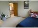 Bedroom featuring a comfortable blue twin bed, and a charming Spider-Personal themed motif at 9684 W Long Dr, Littleton, CO 80123