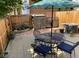 Fully fenced backyard with patio seating area and grill, perfect for entertaining at 1038 E 4Th Ave, Denver, CO 80218