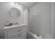 Classic bathroom with vanity and tiled shower/tub combination at 116 Monarch St, Louisville, CO 80027