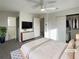 Virtually staged main bedroom with large closet and ensuite bath at 4974 E 124Th Way, Thornton, CO 80241
