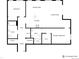 Floor plan featuring bedrooms, living room, dining area, kitchen, and baths at 1300 N Ogden St # 304, Denver, CO 80218