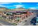 Aerial view of building showcasing rooftop deck and surrounding cityscape at 1077 Canyon Blvd # 403, Boulder, CO 80302