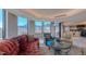 Spacious living room with mountain views and comfortable seating at 1077 Canyon Blvd # 403, Boulder, CO 80302