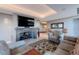 Living room featuring a fireplace and comfortable seating at 1077 Canyon Blvd # 403, Boulder, CO 80302