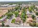 Aerial view of a neighborhood with tree-lined streets near commercial development and train tracks at 5175-5185 Simms Pl, Wheat Ridge, CO 80033