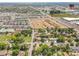 Aerial view with I-70 and Light Rail access close to the surrounding community at 5175-5185 Simms Pl, Wheat Ridge, CO 80033