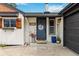 Charming home's front door with a 