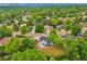 An aerial view of a neighborhood with mature trees and well-maintained homes, showcasing the property's location and surroundings at 7684 S Ingalls St, Littleton, CO 80128