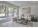 Bright living room with large windows, neutral decor, comfortable seating, and contemporary artwork at 7684 S Ingalls St, Littleton, CO 80128