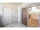 Private patio features sliding glass doors and an additional storage closet at 8035 W Eastman Pl # 106, Lakewood, CO 80227