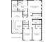 Upstairs floorplan featuring primary bedroom, primary bath, two more bedrooms, and a loft at 206 Welded Tuff Trl, Castle Rock, CO 80104