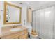 Clean bathroom with granite vanity and ample storage space at 2112 S Olathe St, Aurora, CO 80013