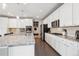 Stylish kitchen features white cabinets, granite counters, and stainless steel appliances at 10397 Helsinki St, Parker, CO 80134