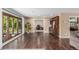 View of the living room shows beautiful hardwood floors at 5727 Colorow Dr, Morrison, CO 80465