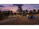 Elevated backyard firepit with mountain views at 14800 Foothill Rd, Golden, CO 80401