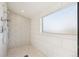 Contemporary shower with geometric tile and glass enclosure at 14800 Foothill Rd, Golden, CO 80401