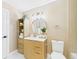 Bright bathroom featuring modern fixtures, and a stylish vanity with extra storage at 7205 S Gaylord St # G, Centennial, CO 80122