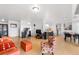 Open dining room with a view into the kitchen and living room at 800 N Washington St # 710, Denver, CO 80203