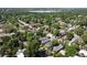 Expansive aerial view showcasing the neighborhood's lush greenery and serene lake at 2957 Osceola St, Denver, CO 80212