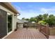 Large wooden deck is perfect for entertaining or relaxing with Gathering at 11823 Steele St, Thornton, CO 80233
