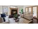 Beautiful living room featuring a fireplace, hardwood floors, and stylish seating, perfect for entertaining guests at 851 Racquet Ln, Boulder, CO 80303