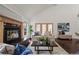 Inviting living room with fireplace, french doors and dark wood floors, creating a warm and welcoming ambiance at 851 Racquet Ln, Boulder, CO 80303