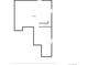 Simplified floor plan of the basement with dimensions at 452 S Norfolk Ct, Aurora, CO 80017