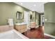 Bright bathroom with double vanities, modern fixtures and lots of space at 21859 Grandview Ave, Golden, CO 80401