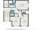 This floor plan features bedrooms, laundry, walk-in closet, and bathrooms at 20031 Elgin Dr, Denver, CO 80249