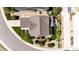 Bird's-eye view of a home with a well-manicured lawn, landscaping, and a two-car garage at 2115 Holmby Ct, Castle Rock, CO 80104